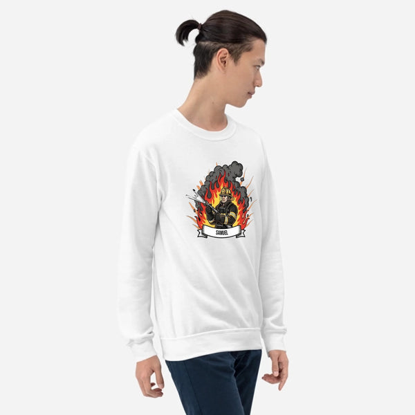 Sweatshirt "Firefighter mit Schlauch in Action"
